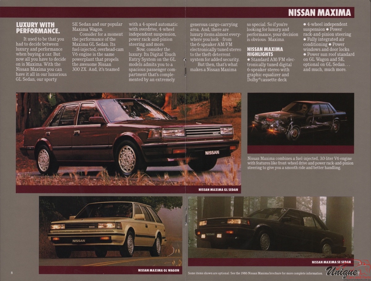 1986 Nissan Cars and Trucks Brochure Page 10